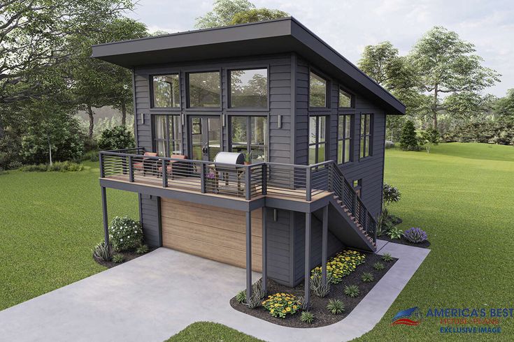 this is an artist's rendering of a small house