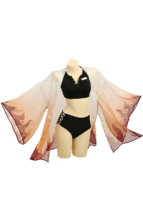 Beach Swimsuit Outfit, Swimsuit Outfit, Tight Dress Outfit, Swimsuits Outfits, Anime Inspired Outfits, Kawaii Fashion Outfits, Swimming Suit, Demon Slayer Kimetsu No Yaiba, Beach Swimsuit