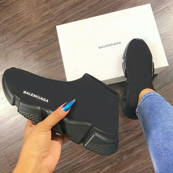 All Black Balenciaga, Balenciaga Speed Trainer, Black Balenciaga, Dr Shoes, Black Slip On, Balenciaga Shoes, Cardi B, Dream Shoes, Christmas Baby