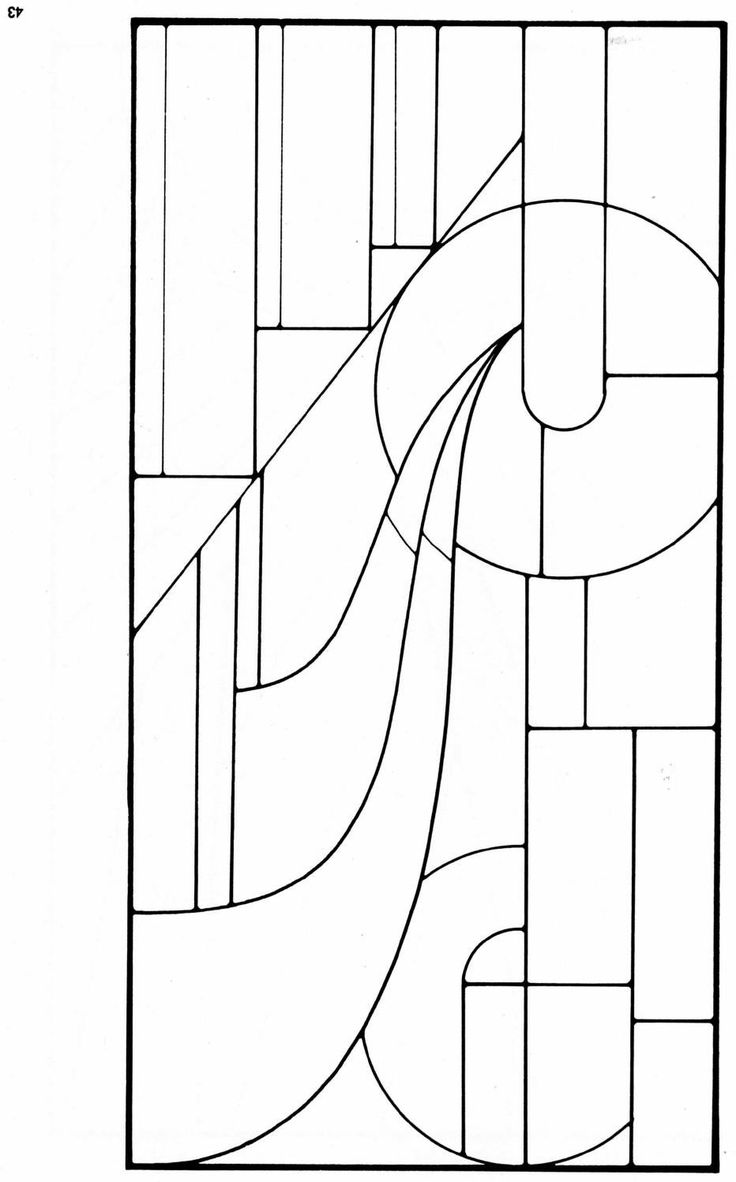 a black and white drawing of an abstract design