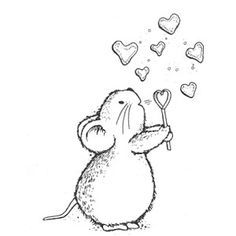 a drawing of a rat holding a heart shaped lollipop in it's paws