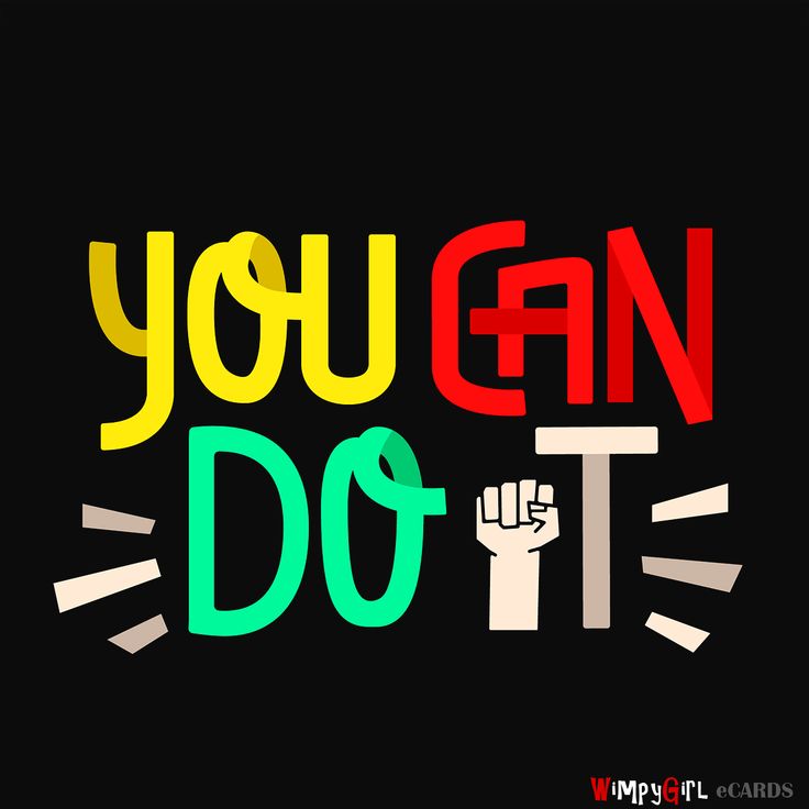 the words you can do it written in multicolored letters on a black background