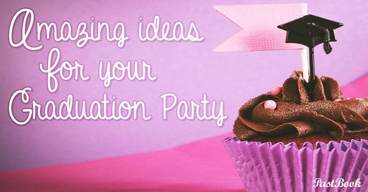 a cupcake with a graduation cap on top that says, amazing ideas for your graduation party