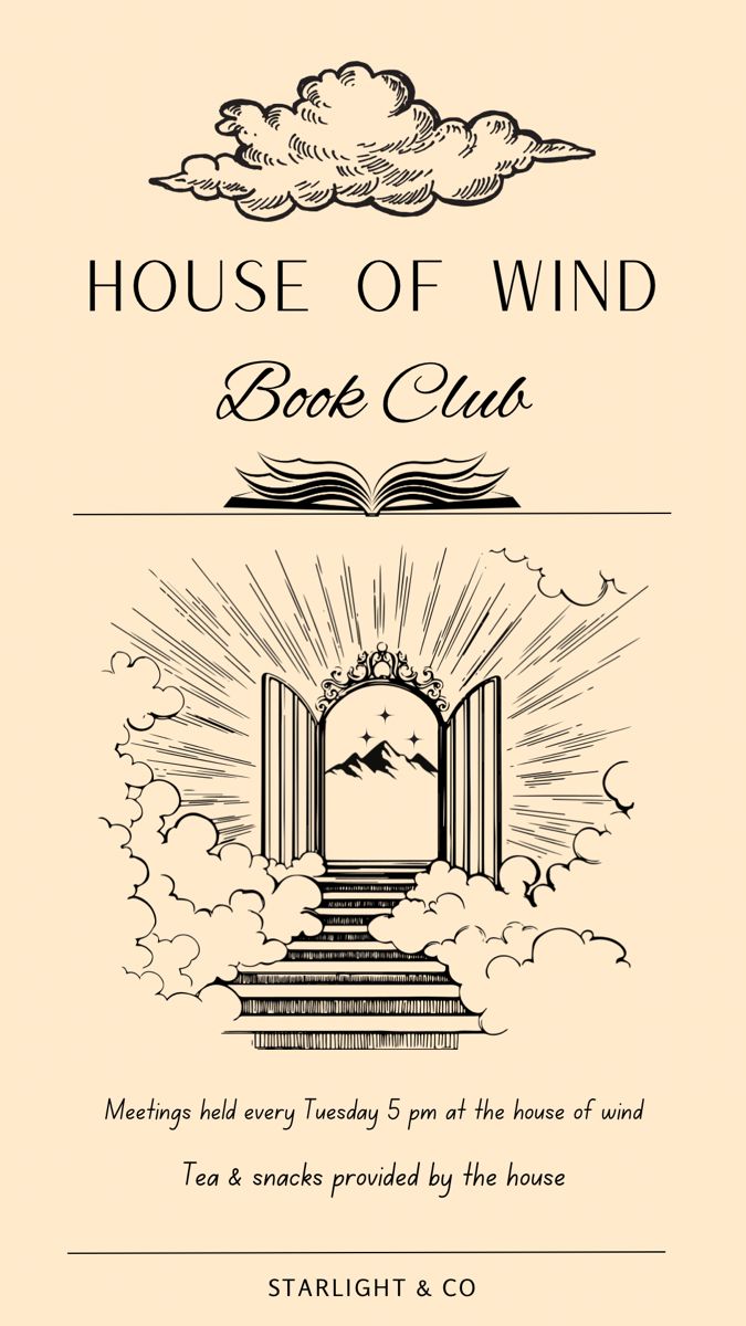 the house of wind book club flyer