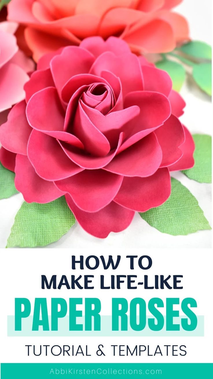 paper flowers with text overlay that says how to make life - like paper roses