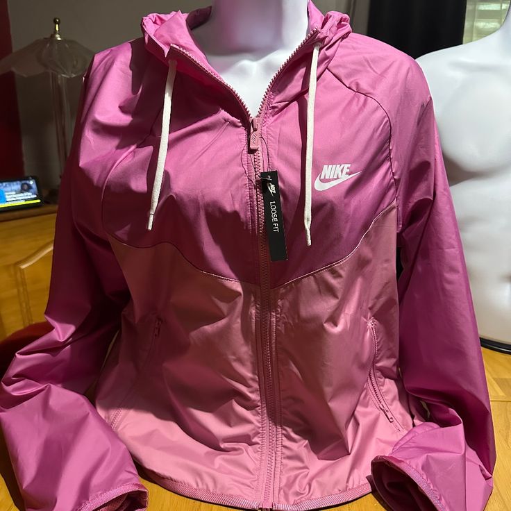 New, Never Worn With Tags. Nike Windbreaker In Pink, Size Women’s Small. Smoke/Pet Free Home. Thanks For Looking! Pink Nike Windbreaker For Winter, Casual Pink Nike Windbreaker, Nike Pink Windbreaker For Winter, Pink Nike Windbreaker, Nike Pink Sporty Outerwear, Pink Track Jacket For Outdoor, Pink Windbreaker For Sports, Sporty Pink Nike Outerwear, Nike Pink Sports Outerwear