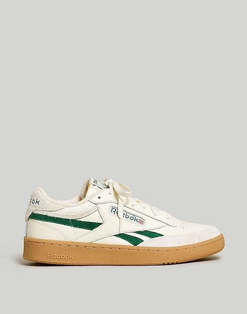 Madewell x Reebok® Men's Club C Revenge Sneakers Mens Vintage Sneakers, Shoe Inspo Men, Aesthetic Shoes For Men, Reebok Shoes Outfit Men, Mens Sneakers Outfit, Mens Shoes 2024 Trends, Men’s Casual Shoes, Men’s Reebok Outfit, Men’s Sneakers