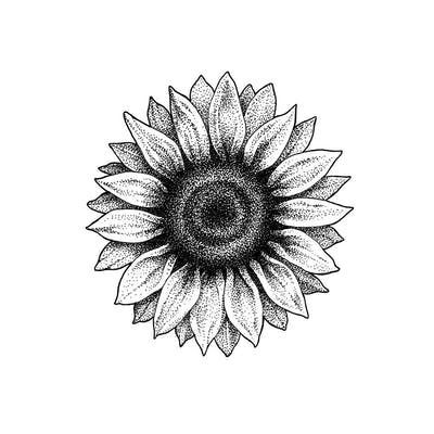 Tattoodo Sun Flower Tattoo Design, Sunflower Tattoo Design Drawings, Sunflower Mandala Tattoo, Tato Mandala, Tattoos Quote, Tattoos Abstract, Tattoos Dotwork, Tato Flash, Tattoos Japanese