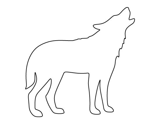 a black and white drawing of a wolf standing in front of a white background with the outline of it's head