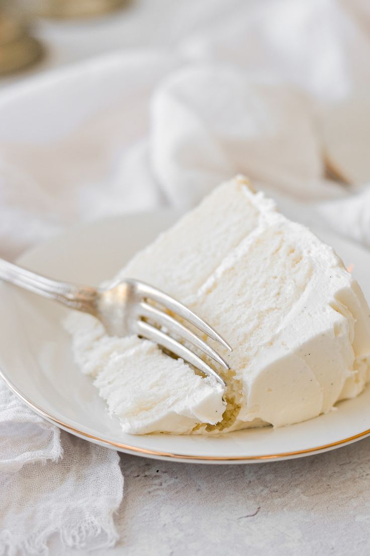 a piece of cake on a plate with a fork