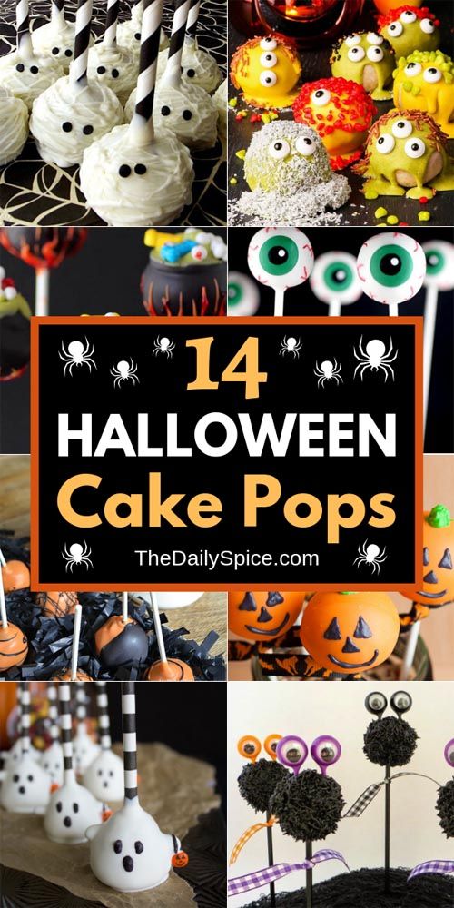 halloween cake pops with pumpkins and jack - o'- lanterns