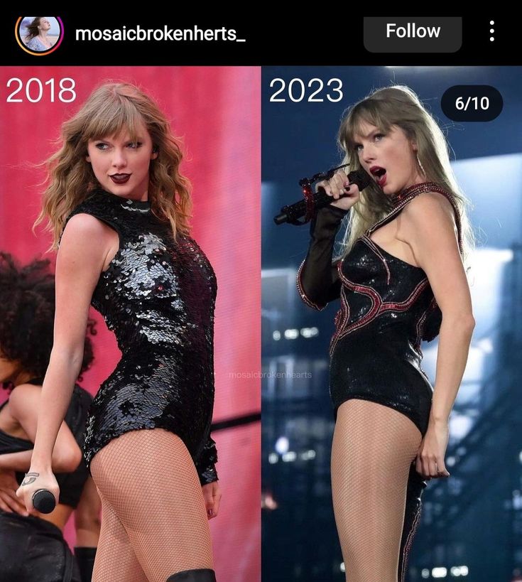 two pictures side by side of taylor swift and taylor's performance at the 2012 billboard awards