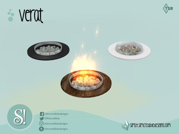 three different types of stoves with fire in them and the words verat above it