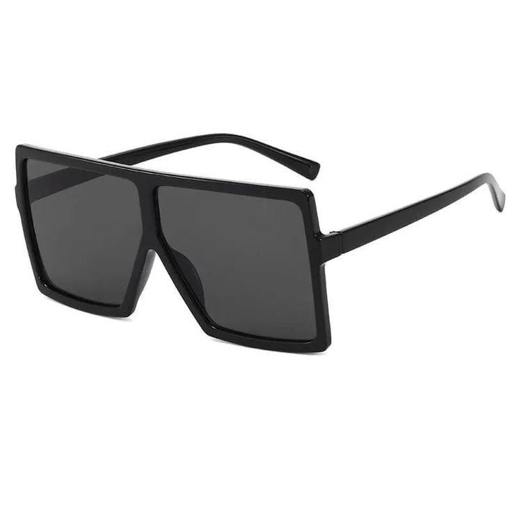 Look extra cool in these Big Square Oversized Sunglasses! The black frames will add a touch of mystery to your look while protecting your eyes from the sun's harmful rays. Perfect for any occasion, these sunglasses will make you stand out in a big way. Modern Black Cat Eye Sunglasses For Vacation, Black Sunglasses With Uv Protection For Beach, Black Wayfarer Sunglasses For Vacation, Black Shield Sunglasses With Mirrored Lenses For Vacation, Black Cat Eye Sunglasses With Uv Protection For Vacation, Black Sunglasses With Uva Protection For Beach, Black Wayfarer Sunglasses For The Beach, Chic Matte Black Sunglasses For The Beach, Chic Matte Black Sunglasses For Beach