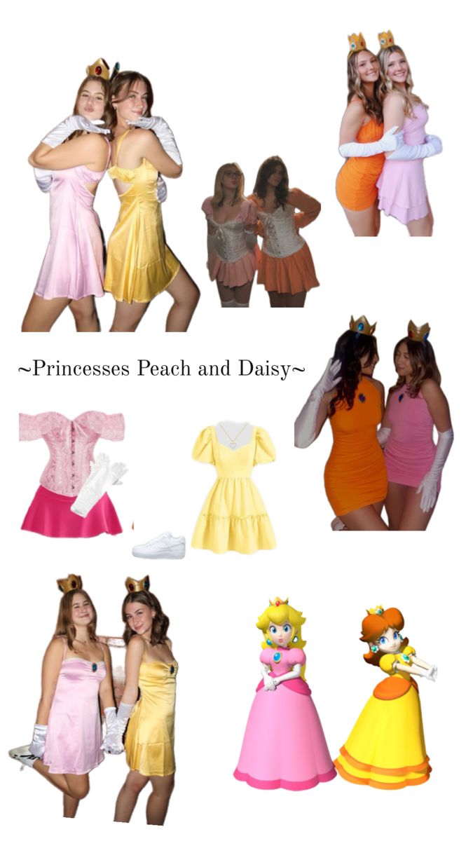 princesses peach and daisy costumes