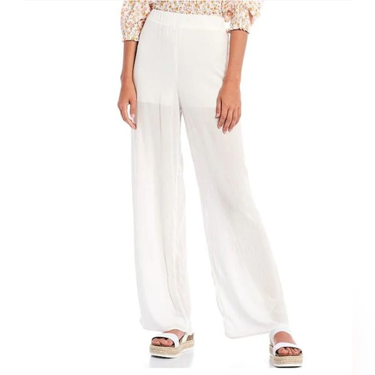 Evolutionary High Rise Wide Leg Crinkle Pants From Evolutionary, These Pants Feature: High Rise Wide Legs Elastic Waistband Pull On Styling Approx. 30" Inseam Rayon Hand Wash, Dry Flat Made In The Usa. Dms: 0343 351 8bvhw401 White Rayon Bottoms For Summer, White Rayon Bottoms For Vacation, Trendy Rayon Bottoms For Vacation, Trendy White Wide Leg Pants For Vacation, Versatile Rayon Bottoms For Vacation, Spring Vacation Rayon Pants, Trendy Wide Leg Pants For Spring Vacation, Spring Wide Leg Rayon Pants For Day Out, Spring Day Out Wide Leg Rayon Pants