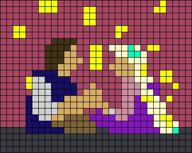 an image of a man and woman in the style of pixellated pixels on a computer screen