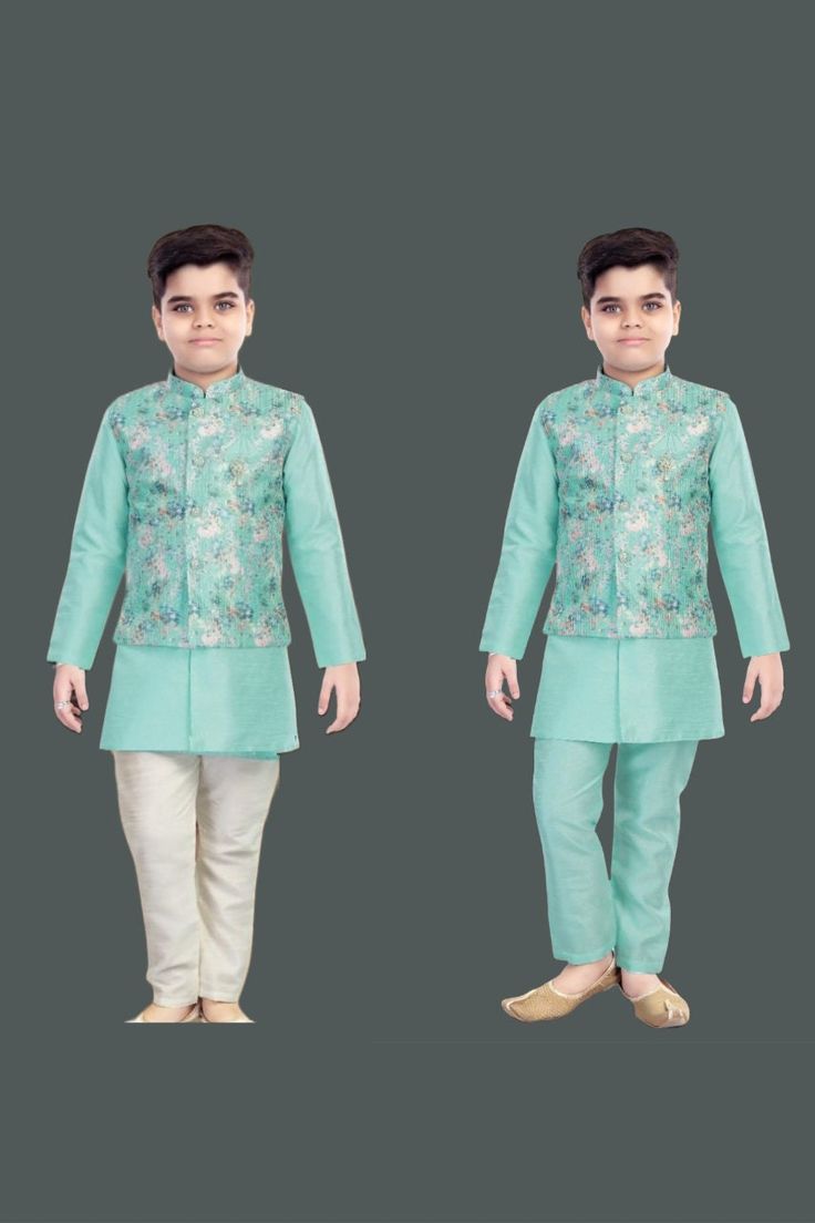 Just in! This unique Kids Boys Kurta Jacket Pajama Turquoise set Kids 1-14 yrs Dress Readymade Ethnic Party Wear Festive Wear free shipping for $49.99. #EmbroideryCollar #FestiveWear #IndianBoysDress #IndianKurtaPajama #TraditionalWedding #IndianPartyWear #BoysKurtaPajama #KidsBoysKurta #SpecialOccasions #ReadymadeDress Green Sherwani For Festive Spring Occasion, Traditional Blue Sherwani For Spring, Blue Sherwani For Spring Festive Occasions, Blue Sherwani For Festive Spring Occasions, Blue Sherwani For Spring Festivities, Spring Blue Traditional Sherwani, Blue Traditional Sherwani For Spring, Green Long Sleeve Sherwani For Spring, Bollywood Style Turquoise Festive Sets