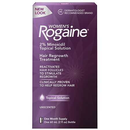 Help treat thinning hair, hair loss & regrow thicker, more beautiful hair with Women's Rogaine 2% Minoxidil Unscented Topical Solution. Ideal for use at the early stages of hair thinning on top of the scalp, this hair regrowth treatment is specially formulated for women & is clinically proven* to regrow more hair. Unlike hair loss shampoos & hair thickening products that temporarily plump hair from the outside, Rogaine liquid solution penetrates the scalp to reactivate shrunken hair follicles. Hair Thickening Products, Treat Thinning Hair, Plump Hair, Hair Regrowth Remedies, Natural Hair Regrowth, Hair Regrowth Treatments, Hair Thinning, Regrow Hair, Fuller Hair