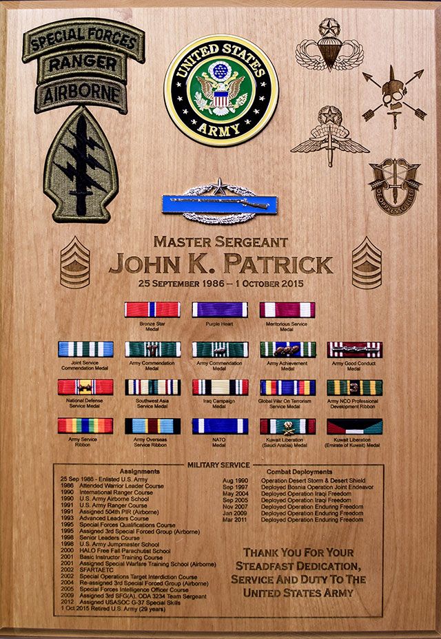 Army Shadow Box Ideas, Retirement Plaque, Military Frames, Army Retirement, Military Shadow Box, Us Army Rangers, Military Retirement Gift, Military Signs, Us Army Soldier