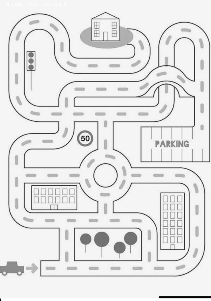 a black and white illustration of a parking map