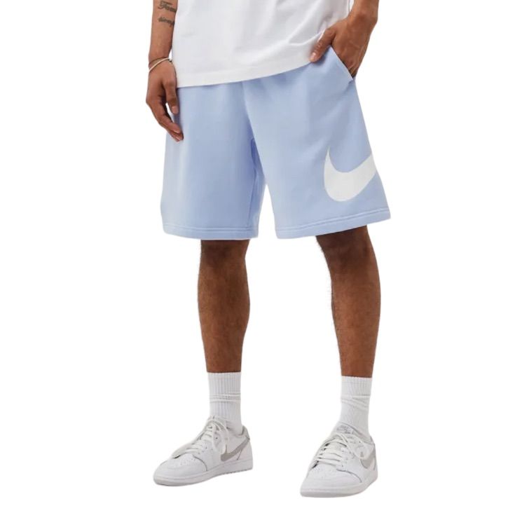 The Nike Sportswear Club Shorts Blend Classic Comfort With A Bold Graphic For Street-Ready Style. Crafted From Soft Fleece, They've Got You Covered For All-Day Wear. Color: Marine Blue Nike Casual Athletic Fit Shorts, Athletic Fit Cotton Bottoms For Sports, Cotton Sports Bottoms, Blue Leisure Athletic Shorts, Blue Cotton Workout Bottoms, Nike Relaxed Fit Leisure Activewear, Nike Sporty Leisure Bottoms, Athletic Fit Cotton Sportswear Bottoms, Blue Cotton Athletic Shorts For Athleisure