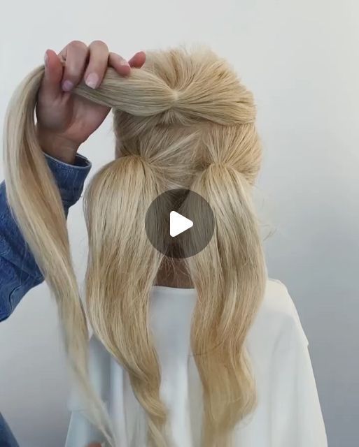 Long Hair Upstyle, Upstyle For Long Hair, Updos With Ponytails, Homecoming Up Do Hairstyles, Up Hairstyles For Long Hair Wedding, Homecoming Hairstyle Tutorial, Long Hair Updo Easy Wedding, French Twist Updo Long Hair, High Formal Updo