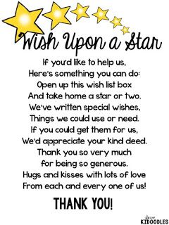 a poem written in black and white with stars on the side, which reads thank upon a star