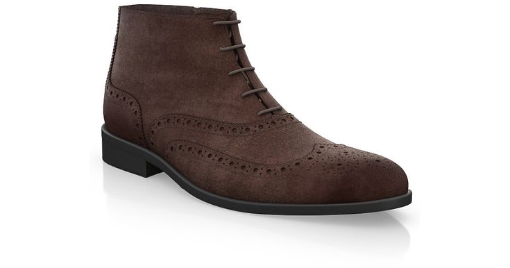 Men`s Brogue Ankle Boots are handcrafted by individual order. Upper material is made by suede. Insole and lining materials - faux fur, leather. Your new shoes will be handcrafted especially for you and delivered for free to your home or office in 1-2 weeks. Included option for free return and remake if the shoes do not fit.Only now all this is available at an exclusive price of $215.00.Proceed with you order now. Suede Lace-up Dress Shoes, Lace-up Suede Dress Shoes, Fitted Brown Suede Leather Shoes, Fitted Suede Leather Lace-up Shoes, Fitted Suede Lace-up Leather Shoes, Brown Suede Leather Shoes, Formal Wingtip Suede Boots, Fitted Suede Brogue Leather Shoes, Fitted Suede Leather Shoes With Brogue Detailing