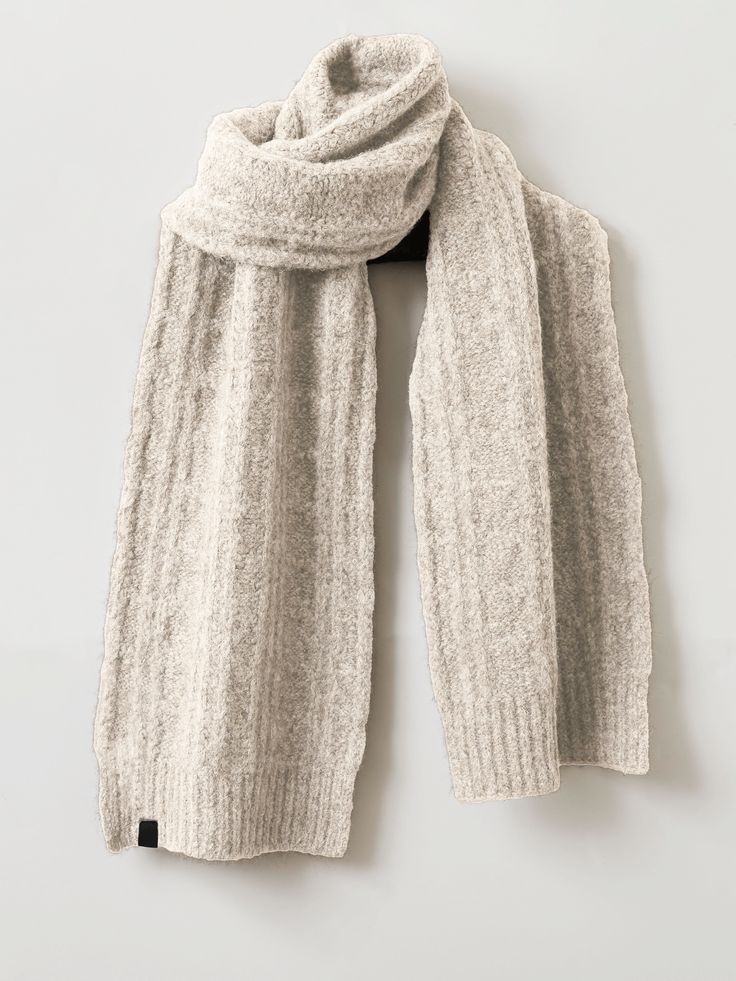 Designed to be a stylish yet functional addition to your winter wardrobe, our chunky Cable Knit Scarf exudes sophistication while providing exceptional warmth and comfort. Featuring a chunky cable knit design, this merino wool blend scarf is a go-to cold weather staple. Women's Cable Knit Scarf in Ash - Cozy Earth Cable Knit Scarf, Bamboo Pajamas, Chunky Cable Knit, Best Pajamas, Soft Clothes, Bamboo Fabric, Timeless Accessories, Stay Cozy, Knit Scarf