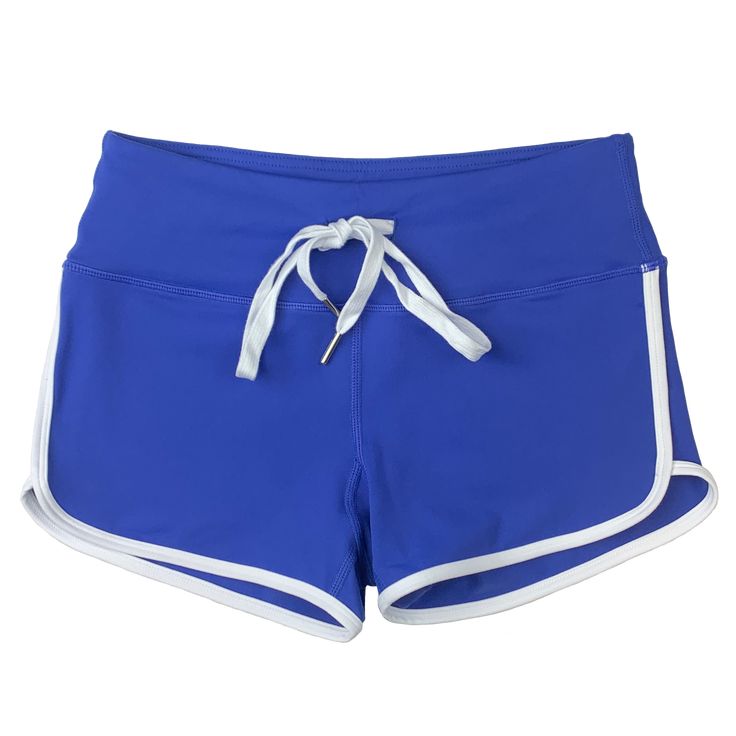 Varsity Booty Shorts - Royal Blue - Savage Barbell Apparel Blue Activewear With Built-in Shorts And Athletic Fit, Sporty Blue Shorts With Drawstring, Blue Athletic Shorts For Running, Blue Gym Athletic Shorts, Blue Athletic Fit Workout Shorts, Blue Athletic Fit Shorts, Blue Athletic Fit Shorts For Workout, Blue Short Activewear For Training, Blue Sporty Running Shorts