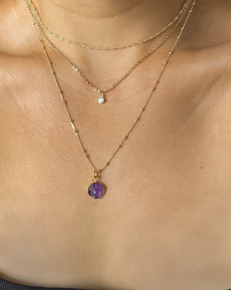 ✦ Note: All images are sourced from various creators and are shared for inspiration only.✦ Purple And Gold Jewelry, Purple Jewelry Necklace, Amethyst Stone Necklace, Purple Stone Necklace, Eras Tour Fits, Jewelry Box Design, Purple Pendant, Amethyst Crystal Necklace, New Gold Jewellery Designs