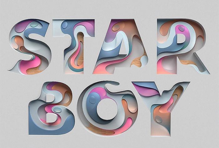 the word star boy is made up of different shapes and sizes, including letters that spell out