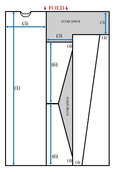 the diagram shows how to draw an object with two different sections, one in blue and one