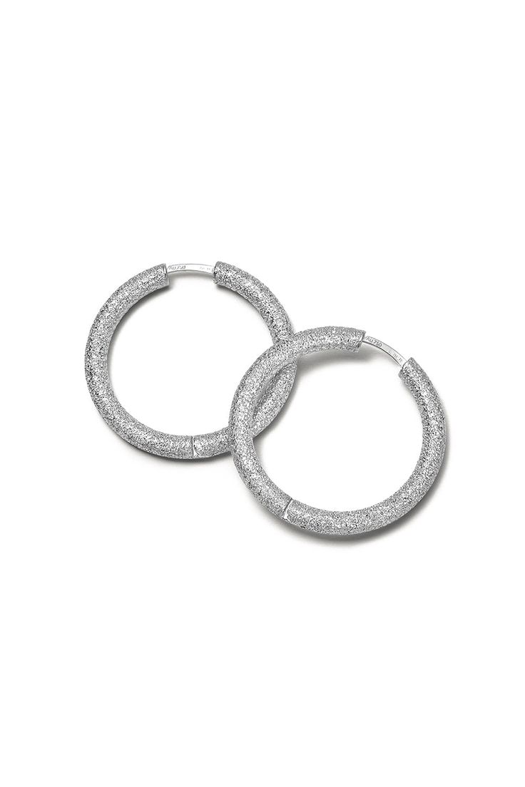 CAROLINA BUCCI-Florentine Finish Small Round Hoop Earrings-WHITE GOLD Luxury Round White Gold Hoop Earrings, Luxury Silver Round Huggie Earrings, Luxury White Gold Hoop Earrings Tarnish Resistant, White Gold Round Hoop Earrings, White Gold Round Hoop Earrings For Pierced Ears, Luxury Round Hoop Earrings Hallmarked, Luxury Hallmarked Round Hoop Earrings, Luxury Small Hoop Silver Earrings, Luxury Small Hoop Earrings Hallmarked