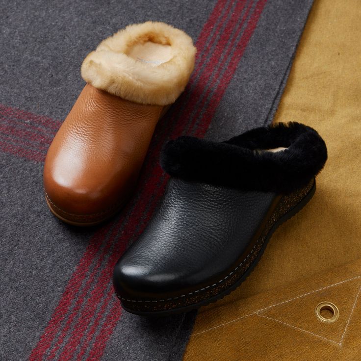 Magda is the cozy mule you'll be craving throughout chillier months thanks to a shearling cuff and luxuriously soft linings. Shearling Slip-on Clogs With Leather Footbed, Winter Sheepskin Slip-on Clogs, Casual Shearling Slip-on Mules, Comfortable Non-slip Black Clogs, Shearling Slip-on Clogs With Removable Insole, Teacher Shoes, Mary Jane Clogs, Clog Boots, Sneaker Heels