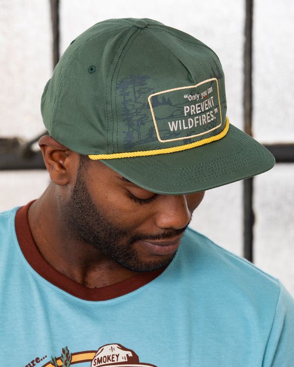 Broadcast Smokey Bear's call to prevent wildfires everywhere you go with The Landmark Project Forest Service hat. Green Dad Hat With Flat Brim For Outdoor, Snapback Hat With Flat Brim For Outdoor Activities, Green Flat Brim Dad Hat For Outdoor, Adjustable Flat Brim Snapback Hat For Outdoor, Flat Brim Snapback Hat For Camping, Casual Hiking Hat With Short Brim, Adjustable Flat Brim Fitted Hat For Outdoor, Casual Short Brim Hat For Hiking, Adjustable Green Hats For Outdoor