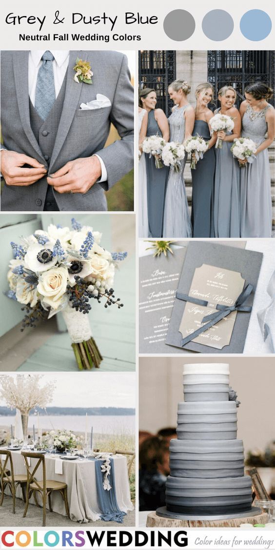 a collage of different wedding colors and styles