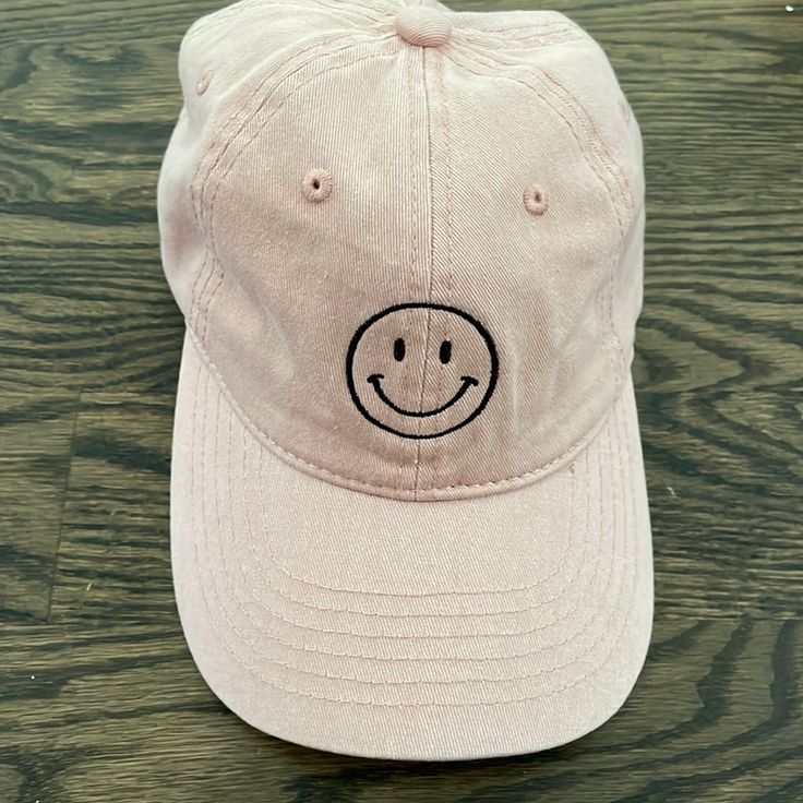 Brand New Without Tag! Smiley Face Ball Cap. 100% Cotton Material. Bronze Back Buckle/Adjustable. Trendy Adjustable Pink Dad Hat, Trendy Pink Adjustable Dad Hat, Adjustable Curved Brim Fun Dad Hat, Adjustable Cotton Hat With Smiley Face, Adjustable Snapback Hat For Everyday Spring Wear, Casual Smiley Face Hat With Curved Brim, Trendy Adjustable Visor Hats, Fun Adjustable Dad Hat, Cute Adjustable Baseball Cap With Curved Bill