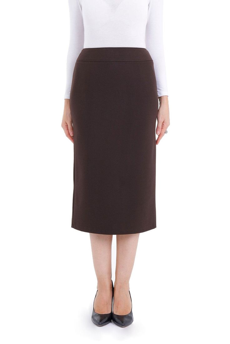 Slim fitting, straight, narrow cut midi skirt, 80 cm Falling midway down your calf between your knee and ankle It's versatility and ability to pair with loads in your wardrobe makes up for the effort Figure-hugging cut, easy to walk with back vent Smart office skirt to wear through out the year Brown Pencil Skirt, Smart Office, Midi Pencil Skirt, Office Skirt, Brown Skirts, Midi Length Skirts, Midi Skirt Pencil, Midi Length, Dress Skirt