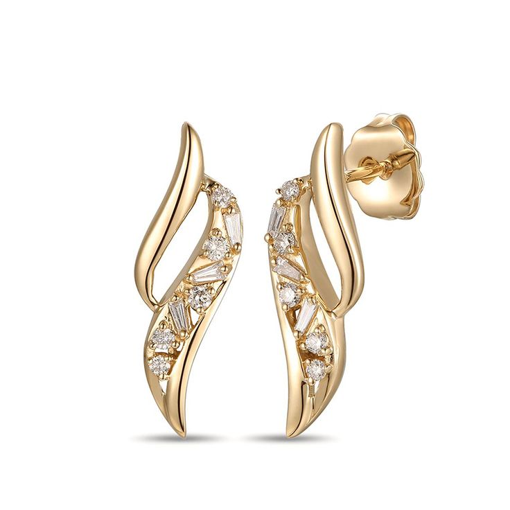 Le Vian, Honey, Drop Earrings, Gold, Baguette