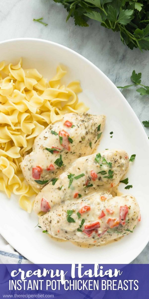 These Creamy Italian Instant Pot Chicken Breasts are so moist and flavourful! Instant Pot Chicken Breasts, Italian Chicken Breast, Dinner Italian, Creamy Italian Chicken, Italian Herbs, Top Chicken Recipes, Instant Pot Recipes Chicken, Italian Chicken, Instant Pot Dinner Recipes