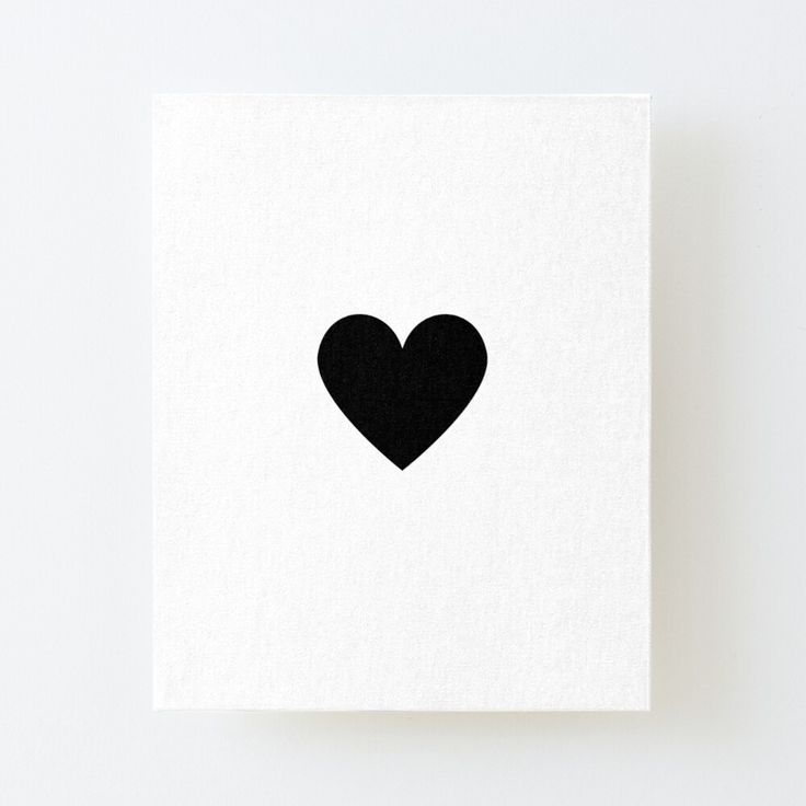 a black heart on a white background