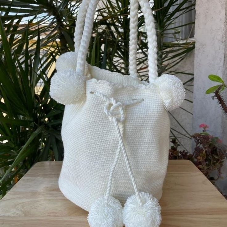 Authentic Handmade Colombian "Wuyuu Mochila" Bag White Color Directly From Colombia Only One In This Color Available White Bohemian Bucket Bag With Large Capacity, Bohemian White Bucket Bag With Large Capacity, Bohemian Large Capacity White Bucket Bag, White Bucket Bag With Handles For Travel, Bohemian White Shoulder Bag With Double Handle, White Bohemian Shoulder Bag With Double Handle, White Bohemian Double Handle Shoulder Bag, White Hobo Bag For Everyday Use, White Crochet Tote Bag With Large Capacity