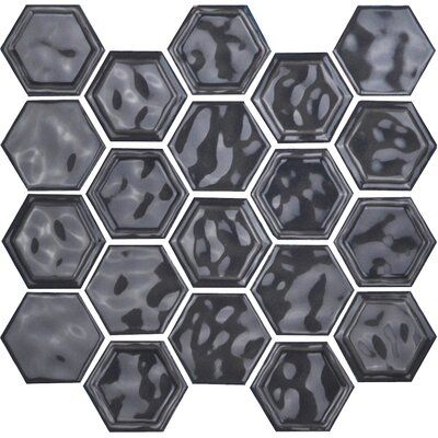 black and white hexagonal tiles with different patterns