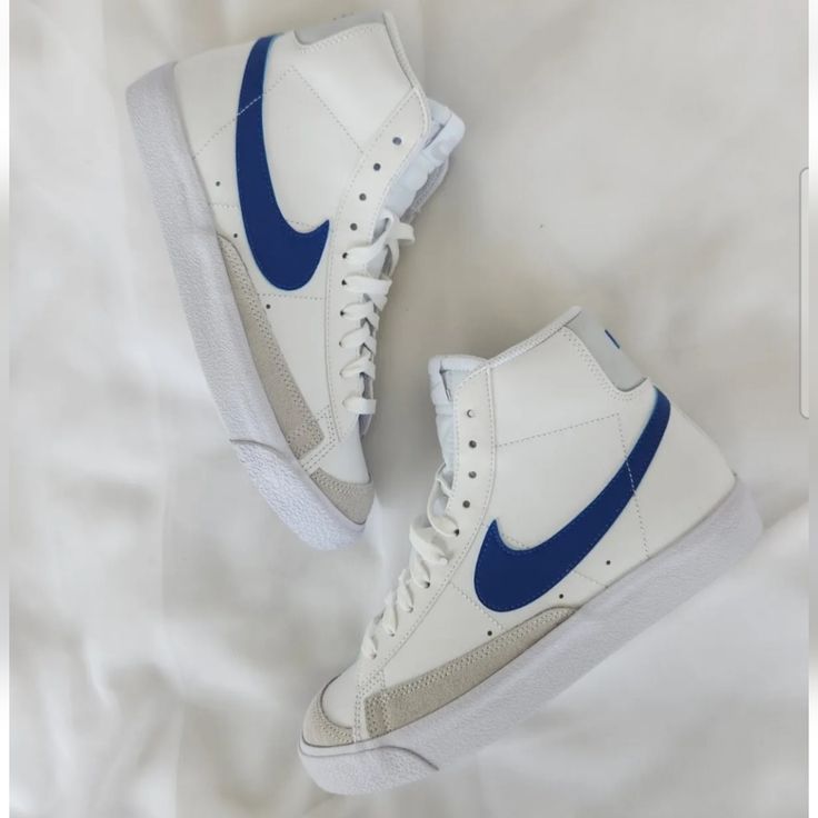 Size: 6.5y | Fits 8 Women's -Brand New Without Box. - Same Day Shipping All My Footwear / Apparel Is 100% Authentic. -Firm Price. Thank You! :) Nike White Custom Sneakers For Athleisure, Nike White Custom Athleisure Sneakers, Nike Sporty Mid-top Skate Shoes, White Sporty Skate Shoes With Laces, White Athleisure Custom Sneakers With Round Toe, Blue High-top Athleisure Basketball Shoes, Blue High-top Basketball Shoes In Athleisure Style, Blue Athleisure High-top Sneakers With Round Toe, Blue High-top Sneakers With Round Toe For Athleisure