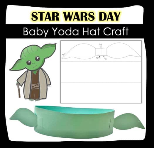 star wars baby yoda hat craft is shown with instructions for how to make it