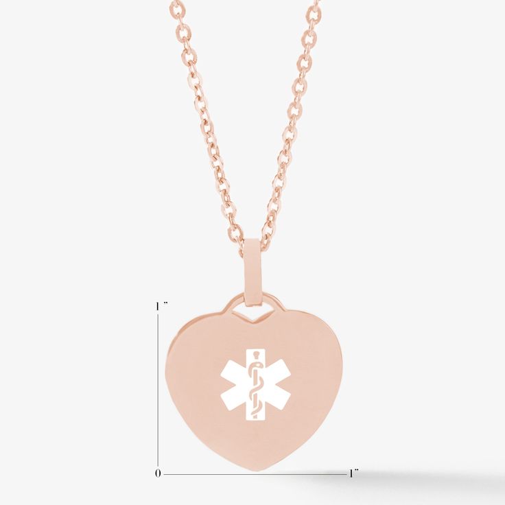 Our Rose Gold Tone Stainless Steel Heart Pendant is a perfect option for women and girls. Custom engrave your pendant with up to 4 lines of your custom engraving. Pendant measures approximately 1 inch in diameter and hangs from an adjustable 21" - 24"  rose tone stainless steel chain. Rose Gold Heart Charm Necklace In Stainless Steel, Customizable Stainless Steel Heart Pendant Jewelry, Rose Gold Heart Pendant Jewelry For Personalized Gift, Rose Gold Heart Necklace In Stainless Steel, Rose Gold Necklace With Heart Charm For Personalized Gift, Personalized Rose Gold Heart Pendant Jewelry, Rose Gold Tarnish Resistant Heart Pendant Necklace, Customizable Rose Gold Necklaces For Valentine's Day, Personalized Rose Gold Heart Necklace With Round Pendant