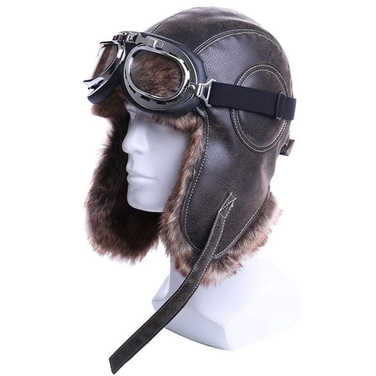 Steampunk hat: The Chapka in its Steampunk Aviator version, with its integrated glasses. A quality hat, warm and waterproof to face the violent and icy winds. Type: Steampunk hat + goggles Gender: unisex Material: 50% P.U. leather, 50% acrylic lining. Aviator Costume, Steampunk Gloves, Russian Ushanka, Steampunk Bag, Pilot Hat, Steampunk Shoes, Steampunk Woman, Army Helmet, Steampunk Mask