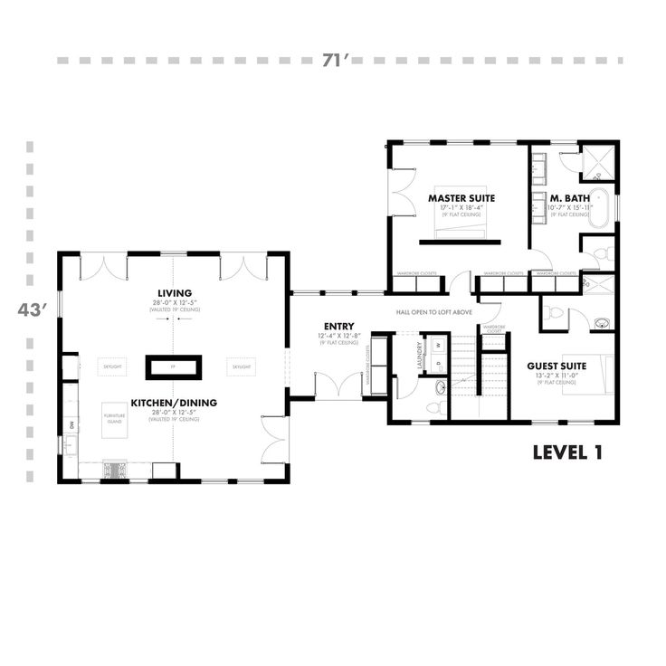 the floor plan for a two story home